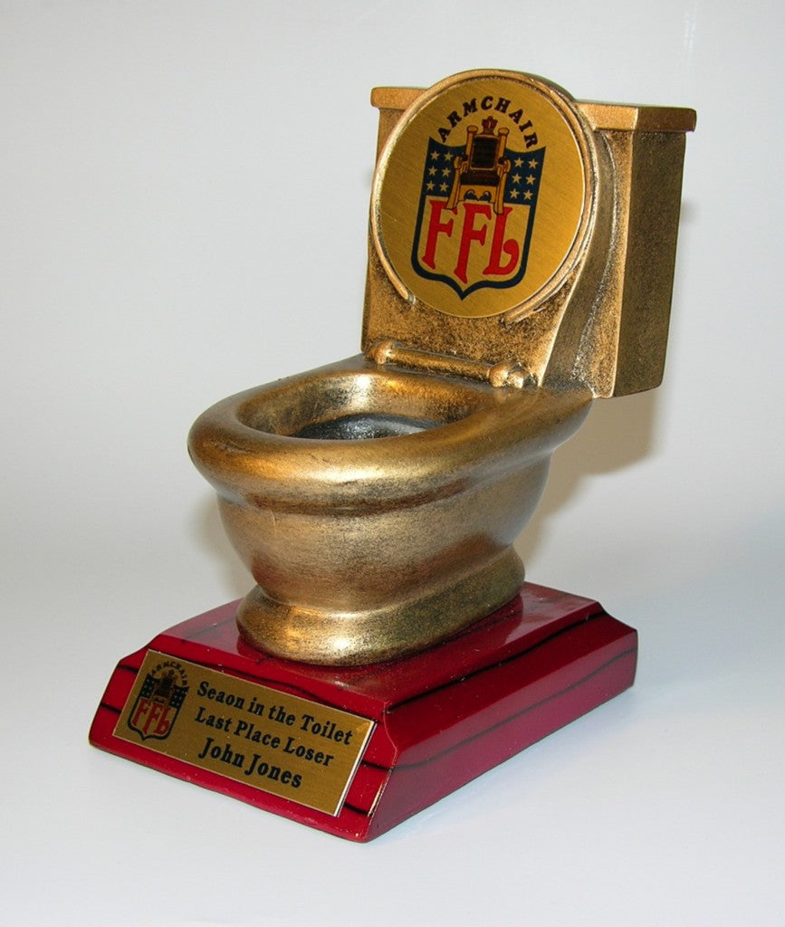 Rosewood-Antique Gold Toilet Loser Award