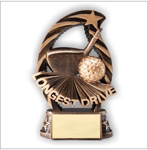 Longest Drive Golf Resin Trophy