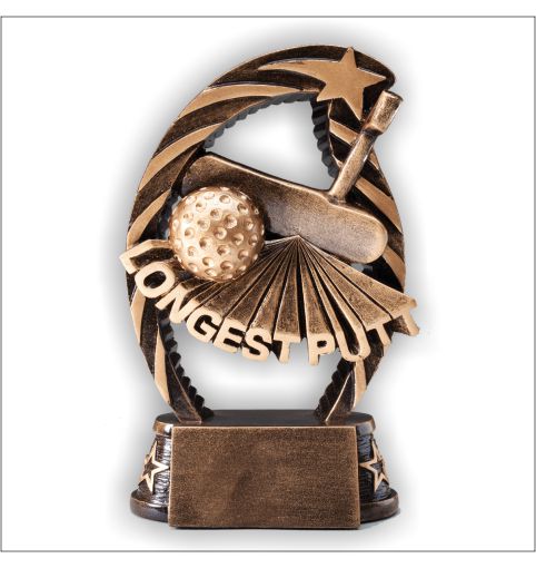 Longest Putt Golf Resin Trophy