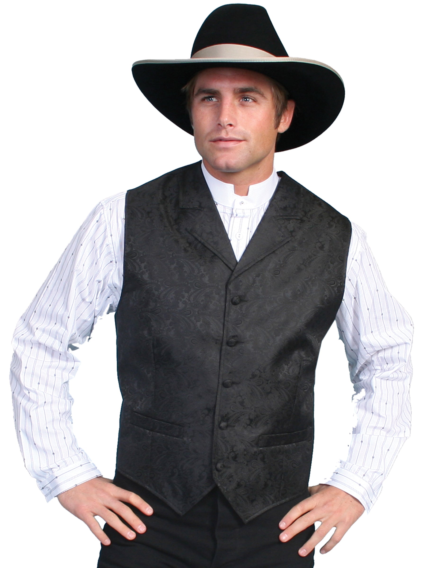 Wah Maker Black Paisley Vest