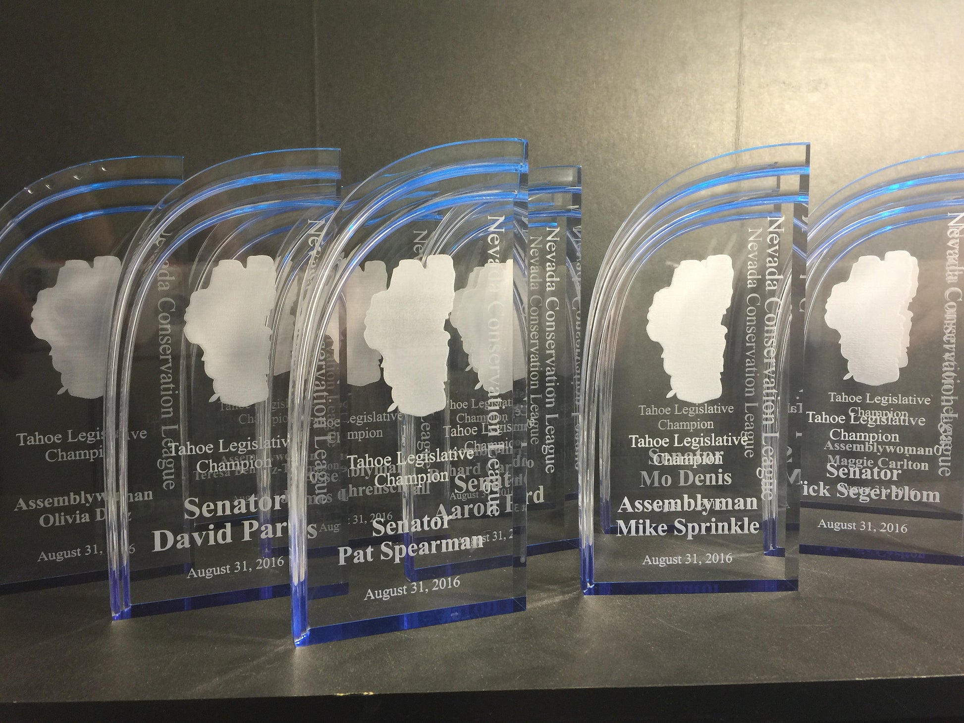 Blue Wave Acrylic Award