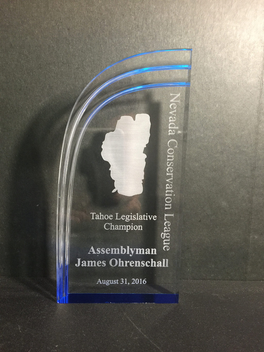 Blue Wave Acrylic Award