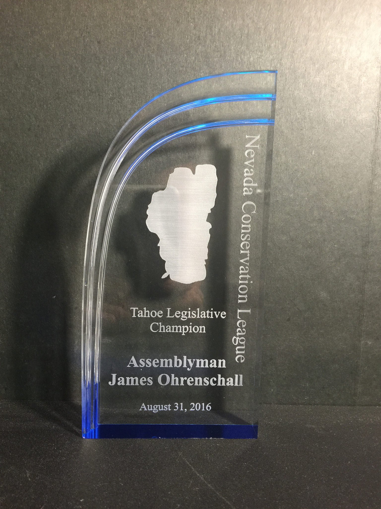 Blue Wave Acrylic Award