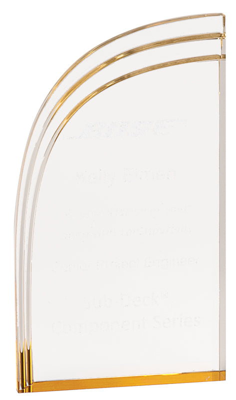 Gold Wave Acrylic Award