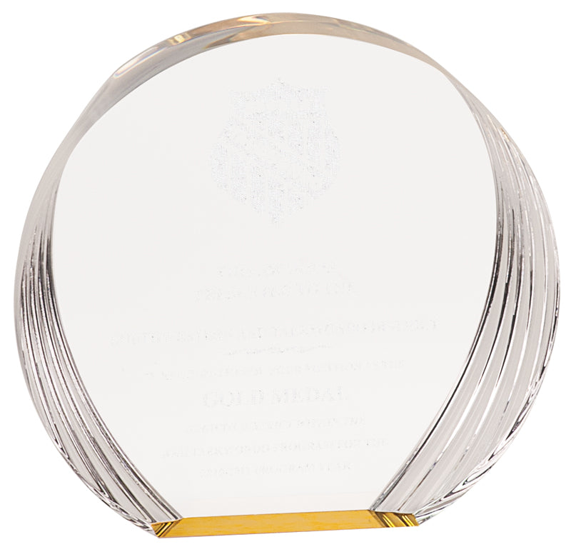 Gold Round Acrylic Award