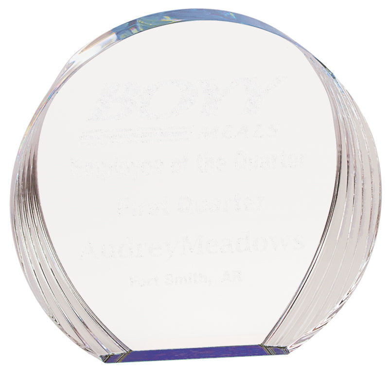 Blue Round Acrylic Award