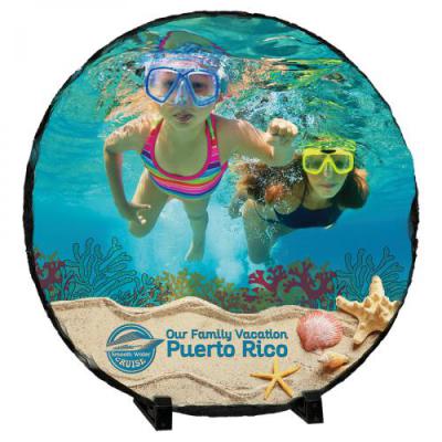 Glossy Round Photo Stone