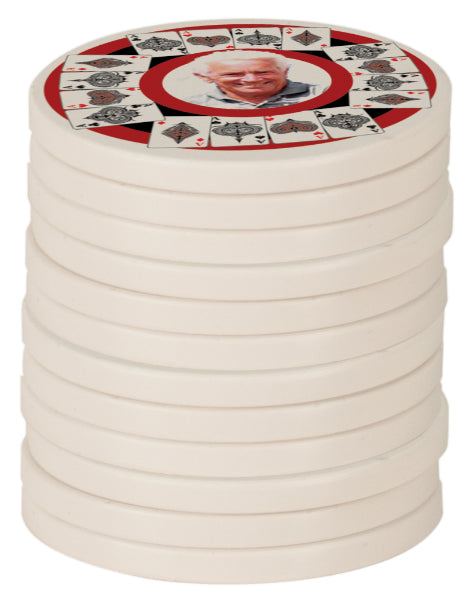 White Edge Poker Chip