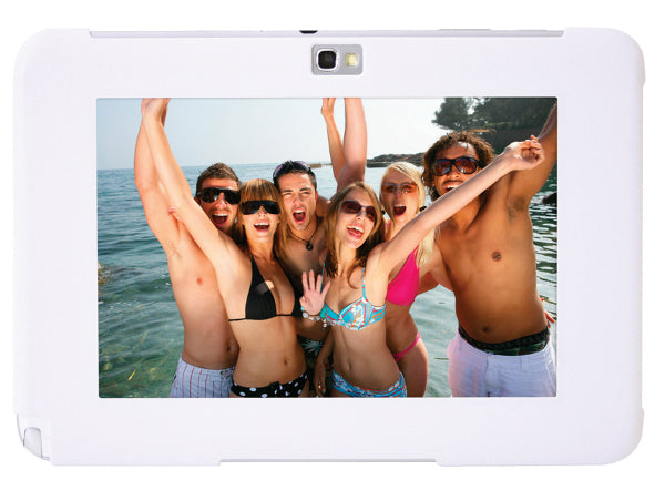 White Samsung Galaxy Note 10.1 Textured Plastic Hard Shell