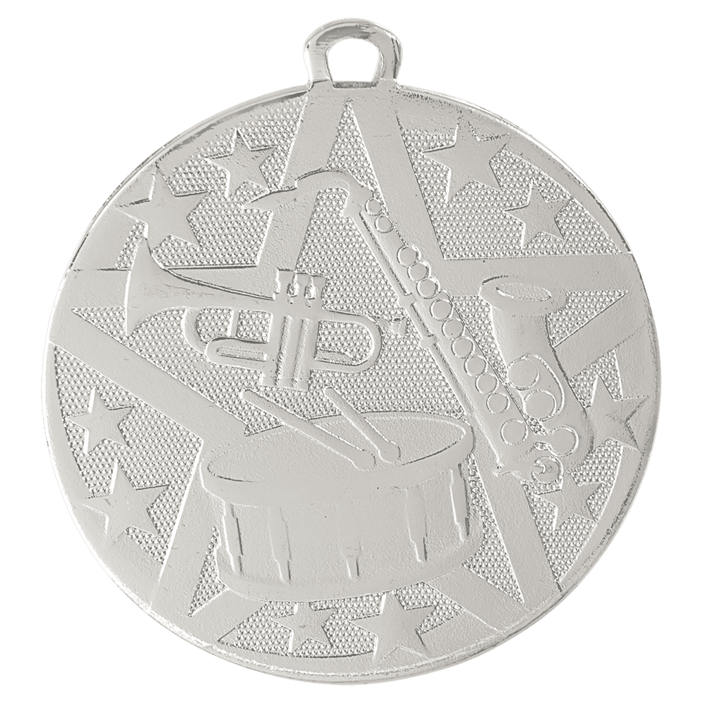 Silver 2" Superstar Band Medal