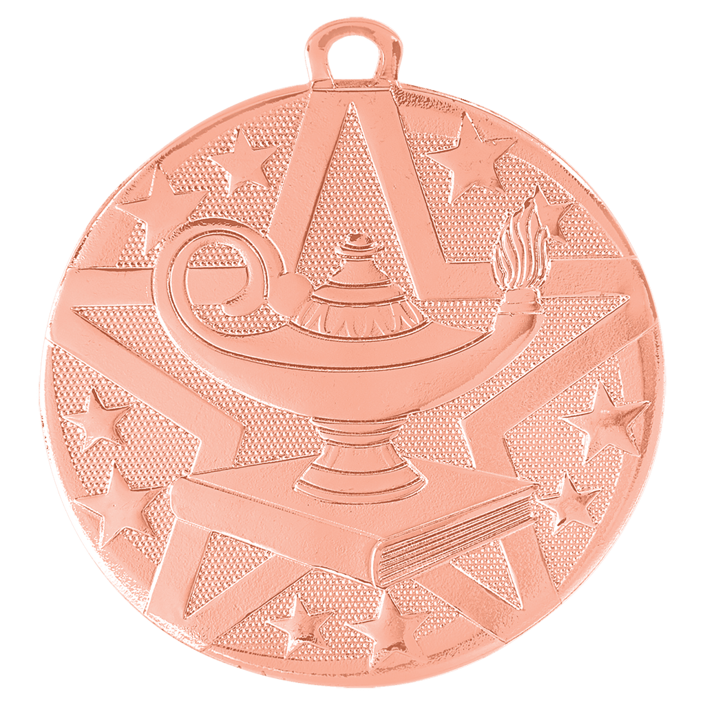 Bronze 2" Superstar Lamp of Knowledge Medal