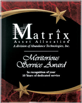 Red Marble Shooting Star Acrylic Art Plaque