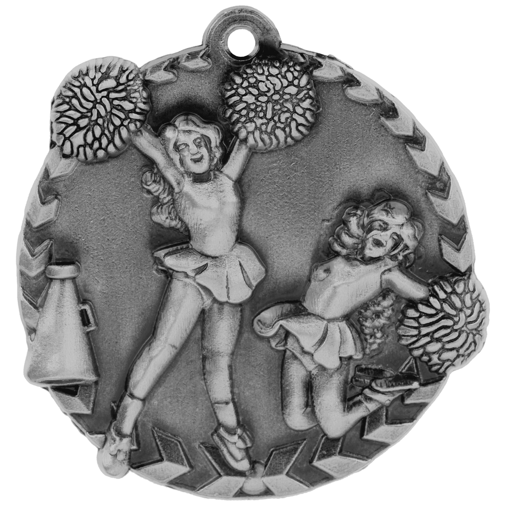 Antique Silver 1 3/4" Cheer Millennium Medal