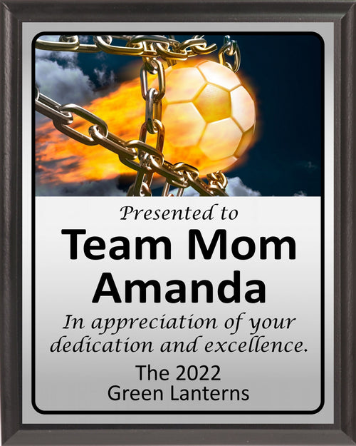 Ball and Chain Soccer Plaque