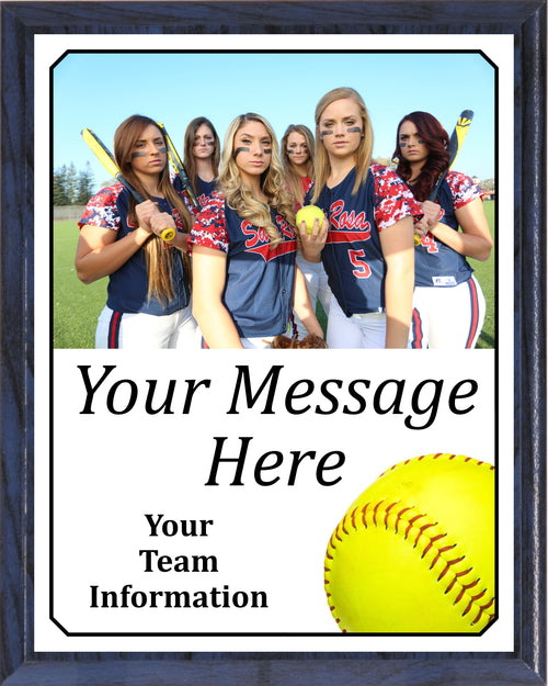 Economy Heat Transfer Team Photo Plaque, Softball