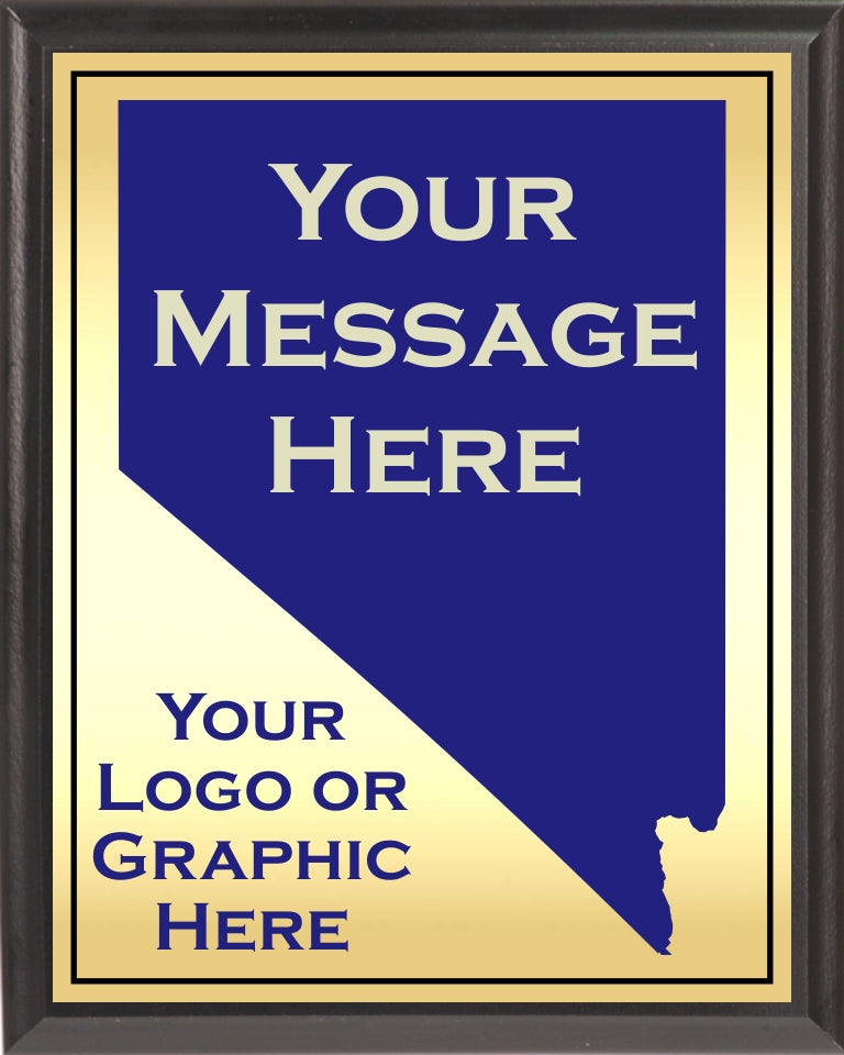 Heat Transfer Plaque, Gold Plate, Nevada Theme