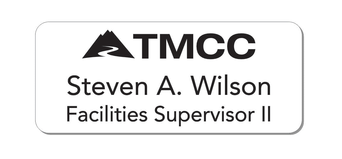 TMCC Name Badge - Name and Single Line Title