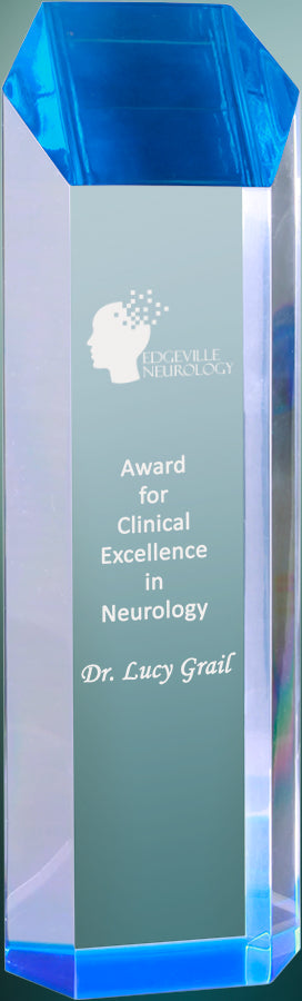 Blue Acrylic Tower Award