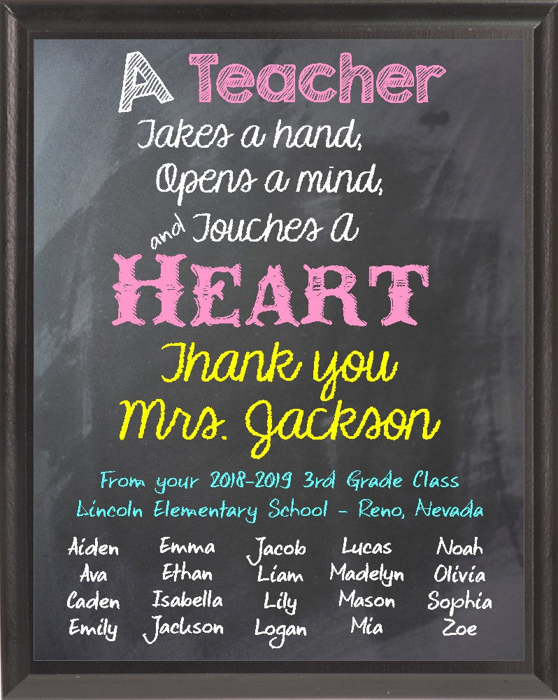 Chalkboard Teacher Plaque