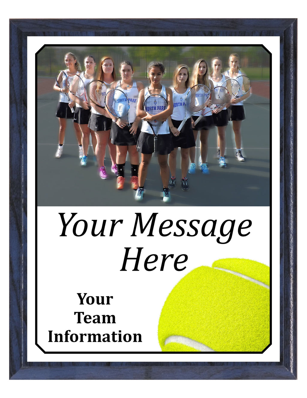 Economy Heat Transfer Team Photo Plaque, Tennis