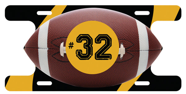 Aluminum Football Action License Plate