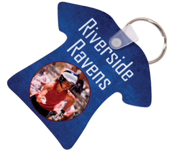 Glossy Aluminum T-Shirt Key Chain