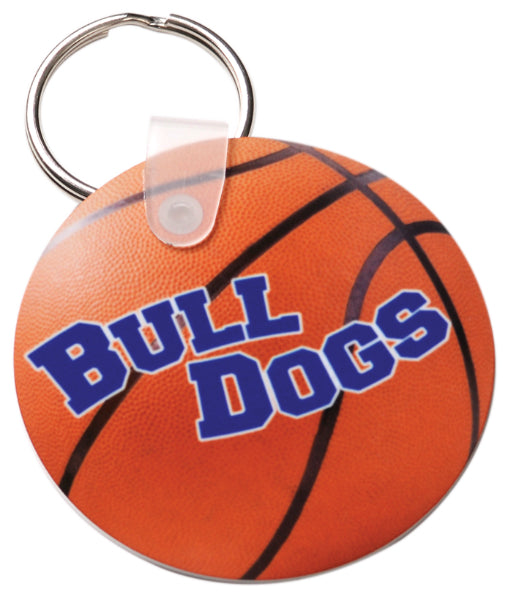 Round Glossy Aluminum Key Chain
