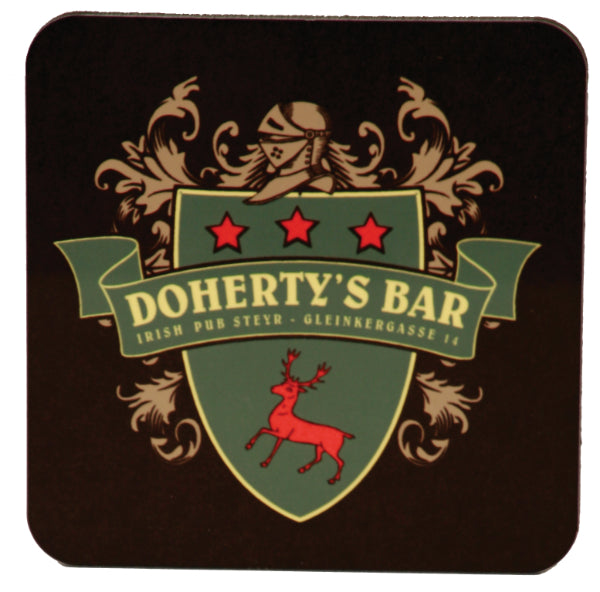 Glossy Square Hardboard Coaster With Cork Back