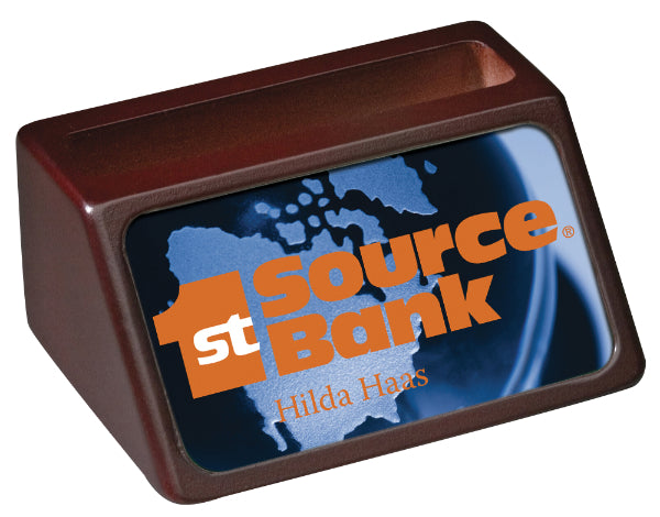Mahogany Business Card Holder