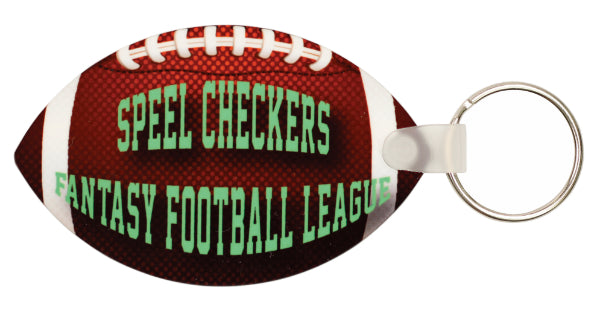 Glossy Plastic Football Key Chain