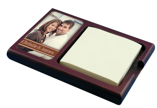 Mahogany Sticky Note Holder