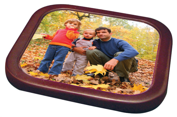 Mahogany Frame Square Coaster