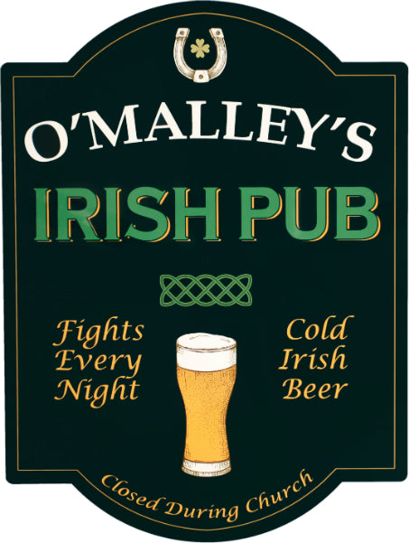 Traditional Shape Glossy Hardboard Sign