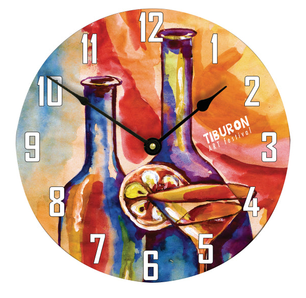 Large Hardboard White Clock