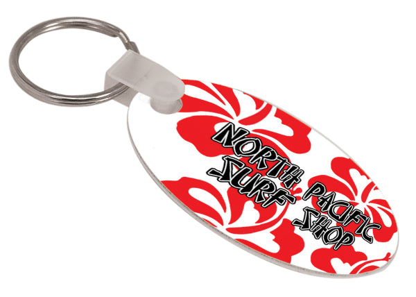 Oval Glossy Aluminum Key Chain