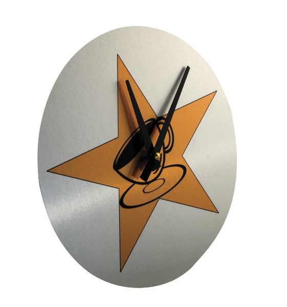 Silver Round Clock