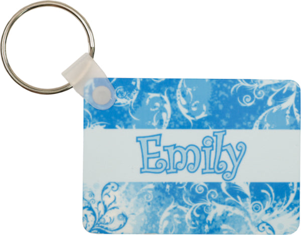 Rectangle Glossy Aluminum Rectangle Key Chain