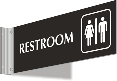 3" x 10" Corridor Sign with Engraved Plastic Insert