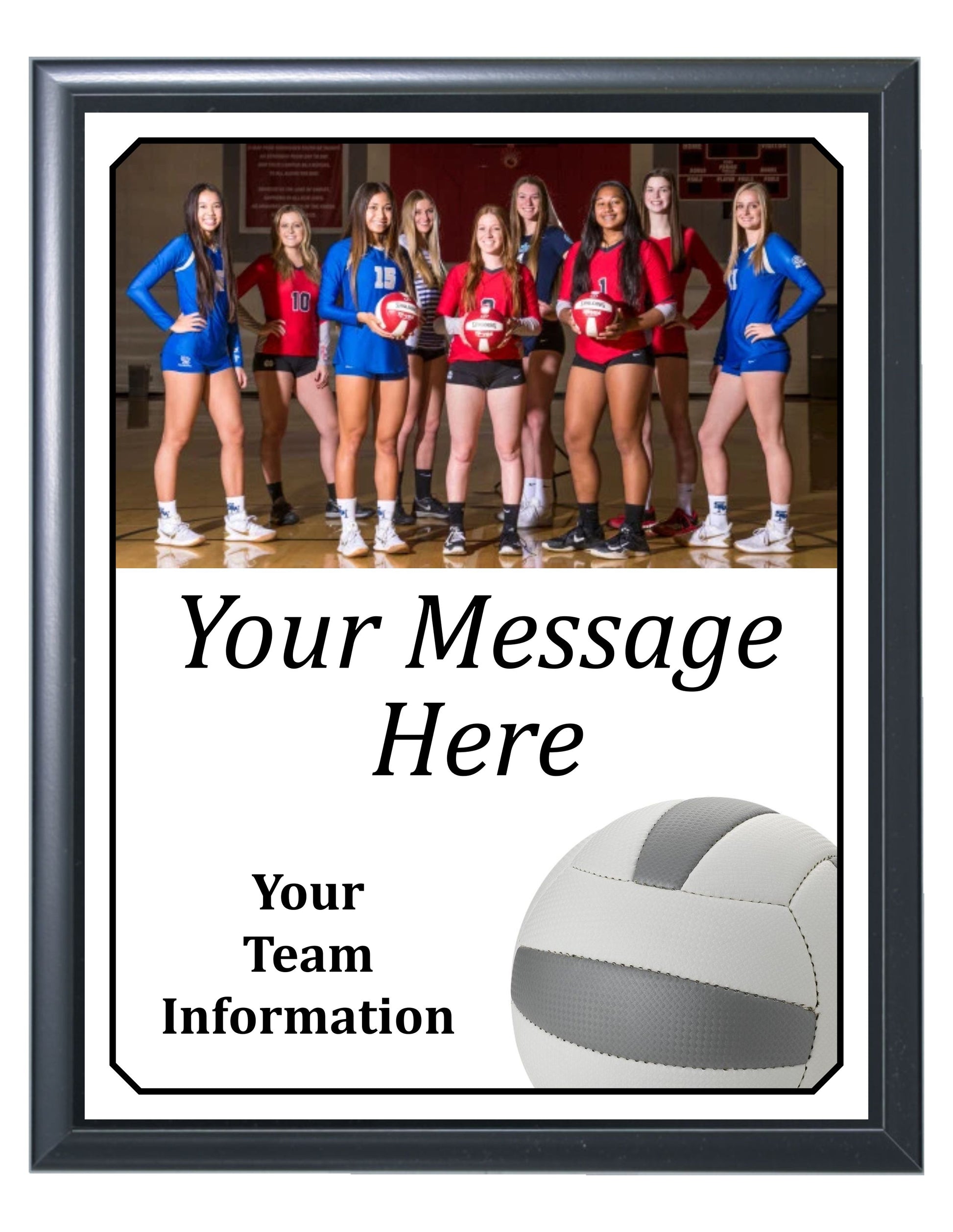 Economy Heat Transfer Team Photo Plaque, Volleyball