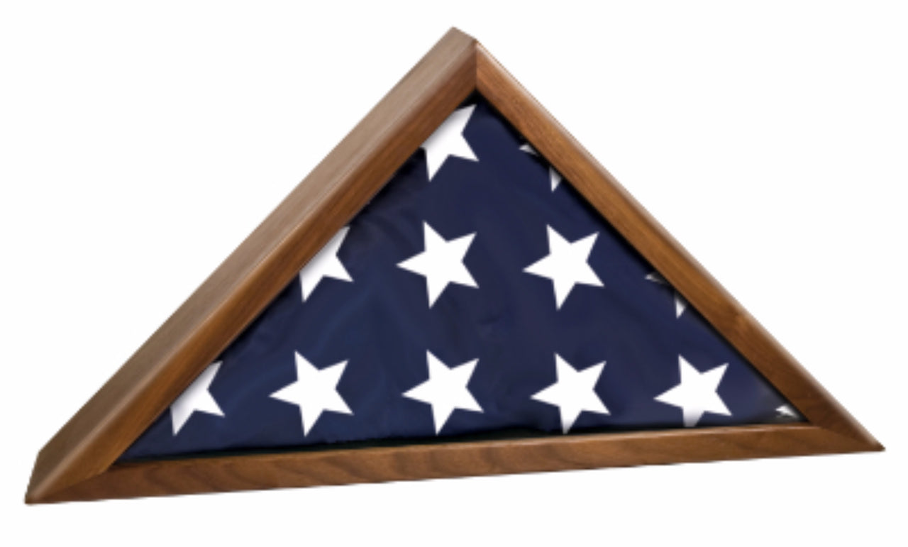 Walnut Flag Display Case for 5' x 9 1/2' flag