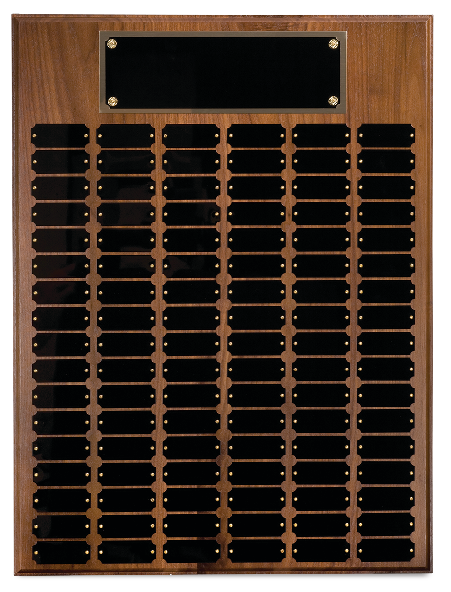 102 plate Genuine Walnut Completed Perpetual Plaque