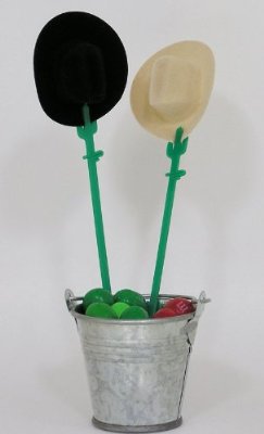 Green Plastic Cactus Card Pick