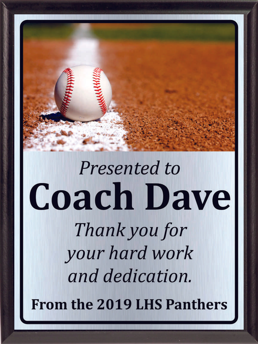 Ball On Line Baseball Plaque