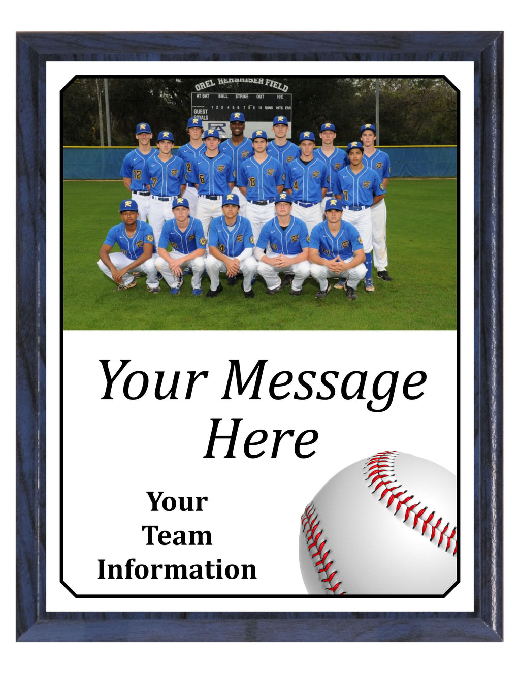 Economy Heat Transfer Team Photo Plaque, Baseball
