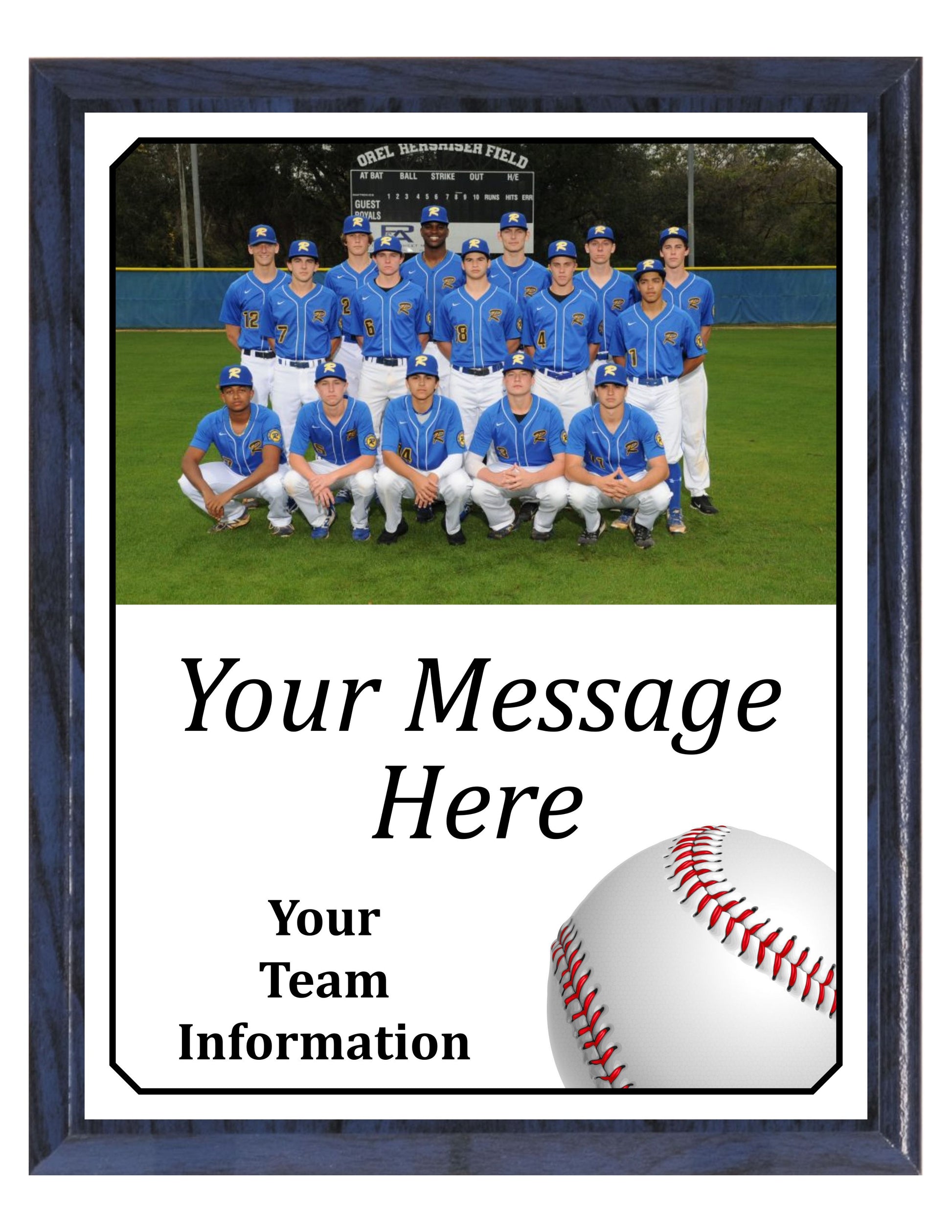 Economy Heat Transfer Team Photo Plaque, Baseball