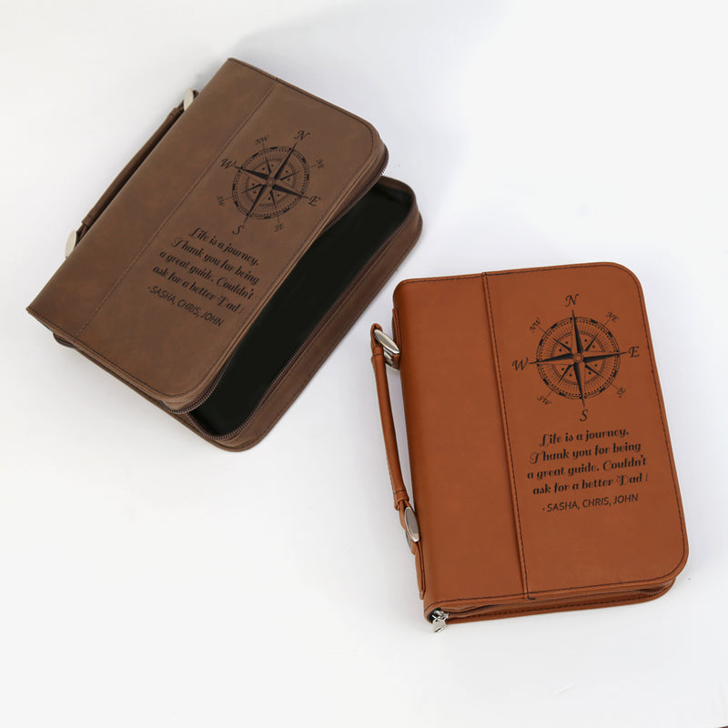 Dark Brown Leatherette Book/Bible Cover