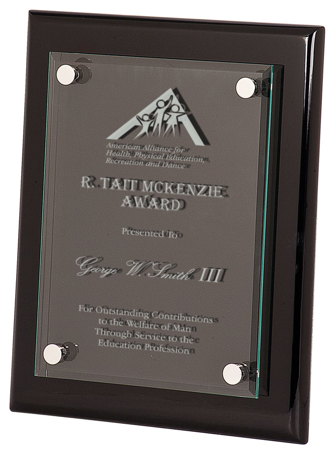 Black Piano Finish Floating Acrylic Plaque