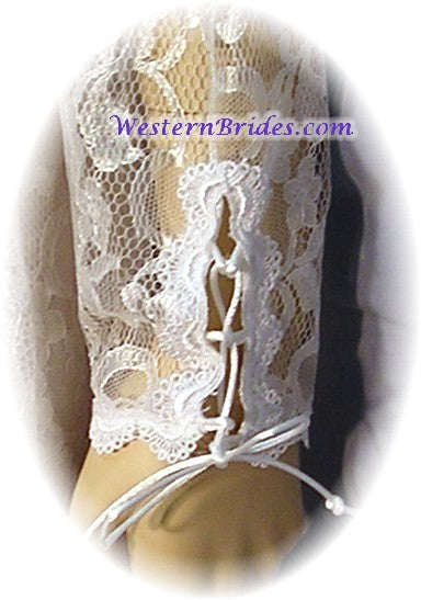 Square Neck Tea Length Gown, White, Size 8