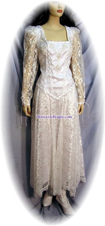 Square Neck Tea Length Gown, White, Size 8