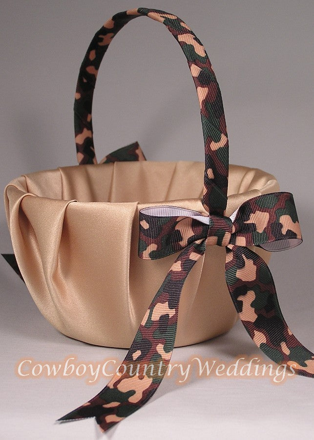 Camouflage Flower Girl Basket
